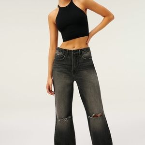 GOOD AMERICAN GOOD ICON JEANS - SIZE 8